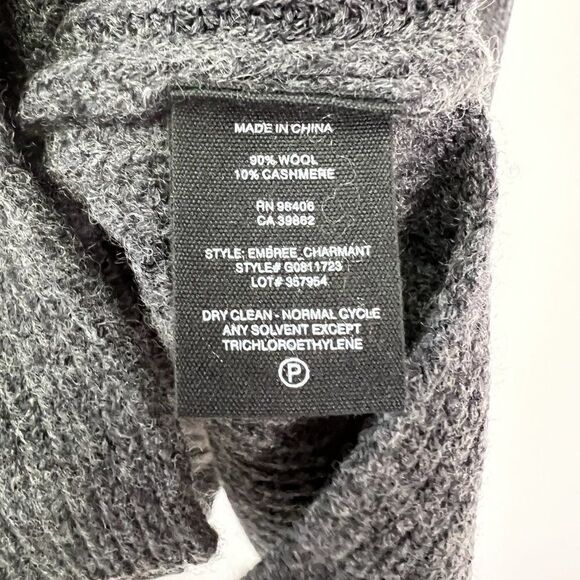 Theory Embree Charmant Mock-Neck Sleeveless Sweater in Dark Charcoal - Picture 9 of 10